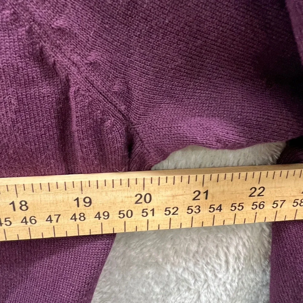 Zenana Outfitters 1X Purple V-Neck Button‎ Front Cardigan Layering Spring Fall